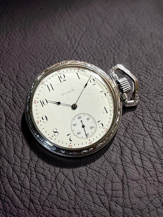 Antique Elgin Pocket Watch, 1903, 15 Jewels, Ornate Defiance Case, Everyday Carry, Collectible Timepiece