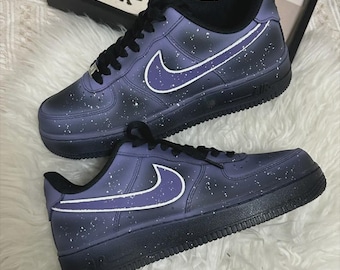 Custom Galaxy Gradient Air Force 1 | Starry Night Design for Sneakerheads