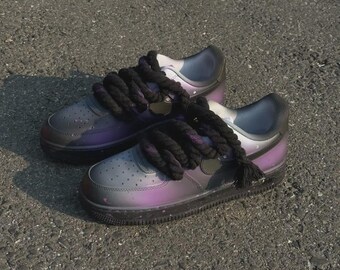 Custom Blackberry Whiskey Air Force 1 | Bourbon Amber Burgundy Gradient | Whiskey Lover Gift