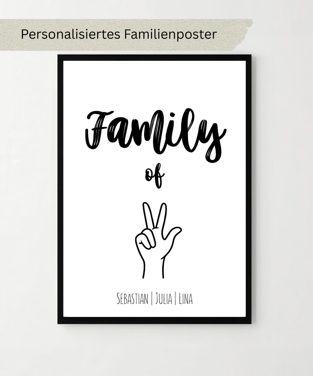 Personalized Family Poster With Names | Minimalist Family Poster ...