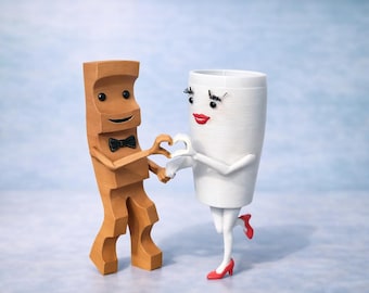 Süßes Schokoladen Paar Figur | Lustige Deko Figur | Geschenkidee für Paare