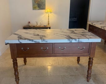 Viola sintered stone dairy table kitchen island