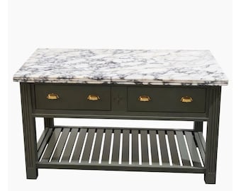 Viola marble kitchen island