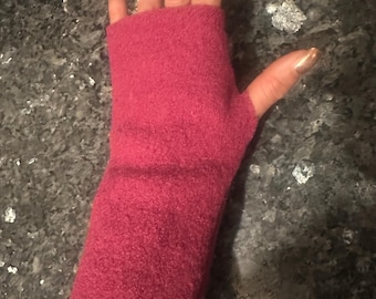 Beautiful felted wool leg warmers with thumb hole