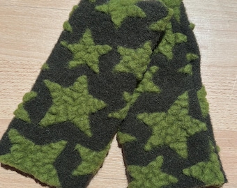 Beautiful felted wool leg warmers with thumb hole