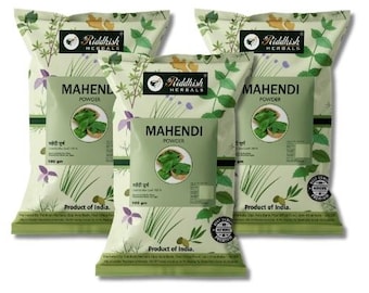 Natural Henna Powder Pack of 3 – Ayurvedic Herbal Hair Care Powder 100g Wellness Set