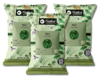 Organic Indigo Powder for Hair – Natural Herbal Hair Dye & Scalp Wellness Set of 3,100g