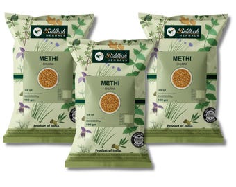 Methi Churna Herbal Wellness Powder Set of 3 – Ayurvedic Fenugreek Support for Digestion, Hair & Skin Care-100GM