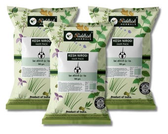 Kesh Nirogi Herbal Hair Pack Set of 3 – Ayurvedic Scalp Wellness Blend 3x100g