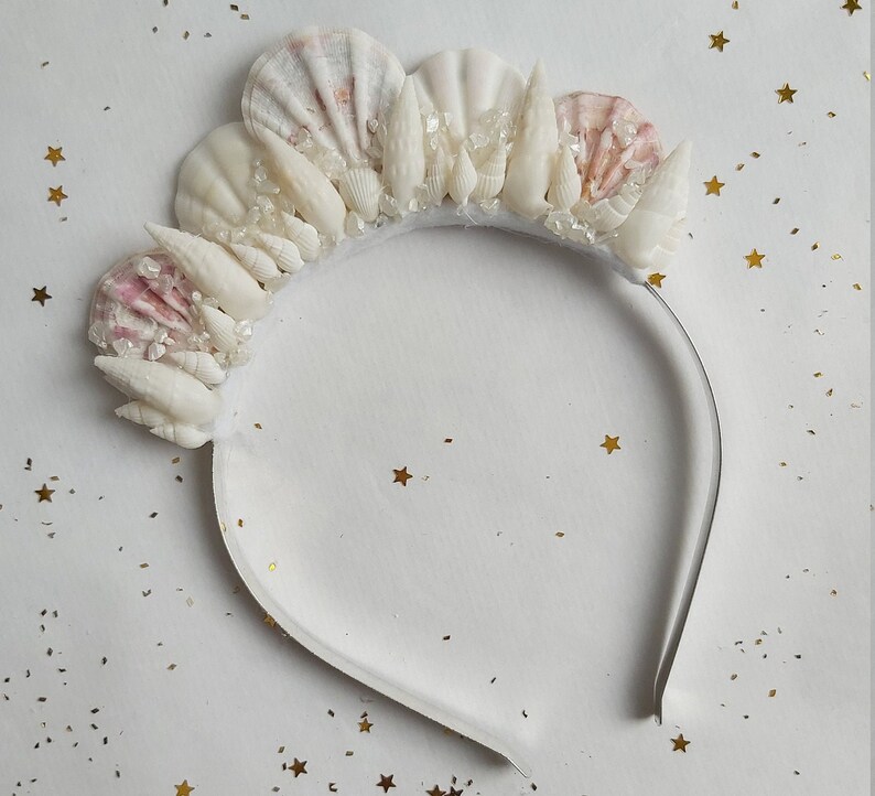 Mermaid shell crown, delicate mermaid tiara, sea crown image 5