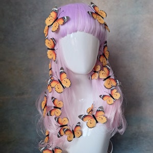 Set of monarch butterfly hair clips image 7