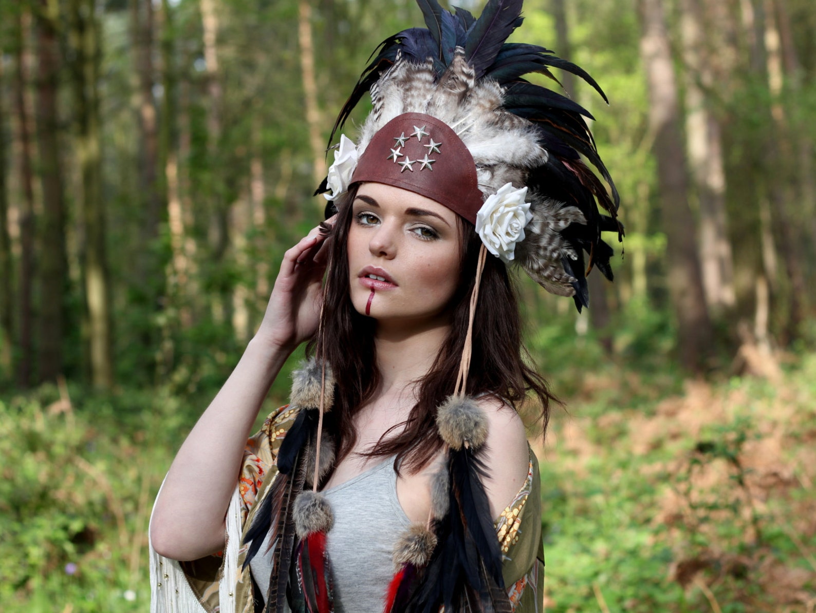 Tribal festival feather headdress costume headpiece feather Etsy Tribal festival feather headdress costume headpiece feather Etsy