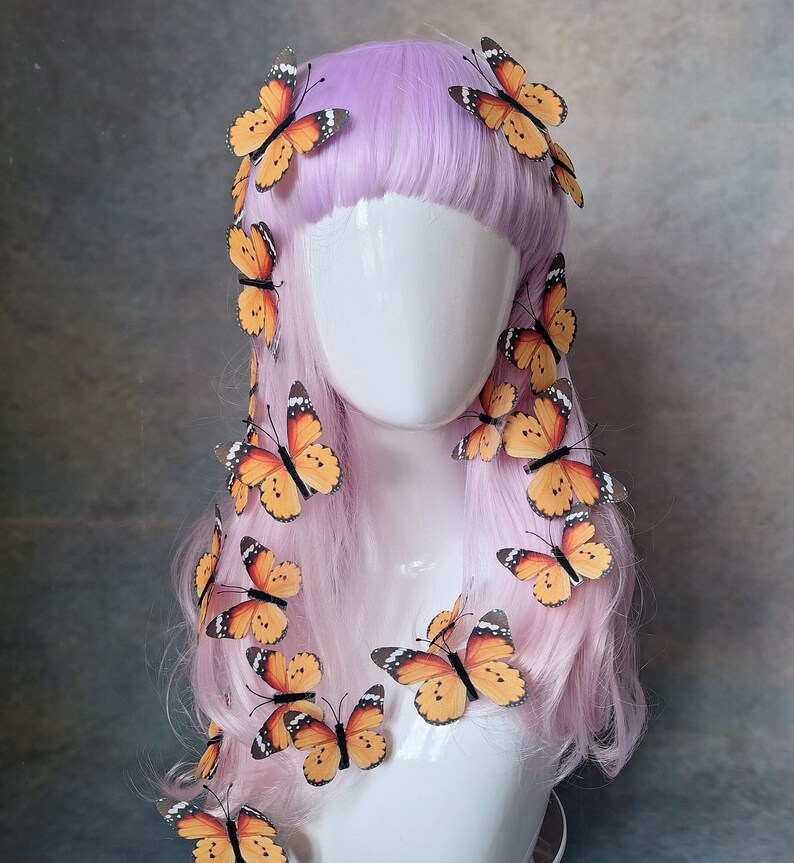 Set of monarch butterfly hair clips image 2