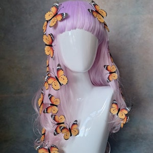 Set of monarch butterfly hair clips image 4