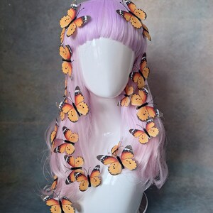 Set of monarch butterfly hair clips image 5