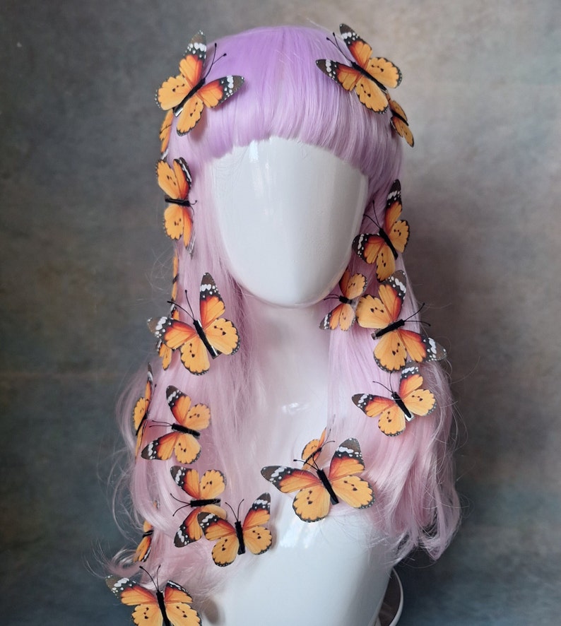 Set of monarch butterfly hair clips image 10