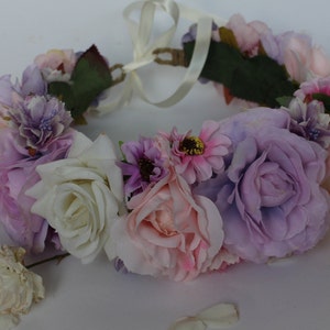 Rouge pony pastel flower crown, flower garland, flower tiara/ headpiece image 4