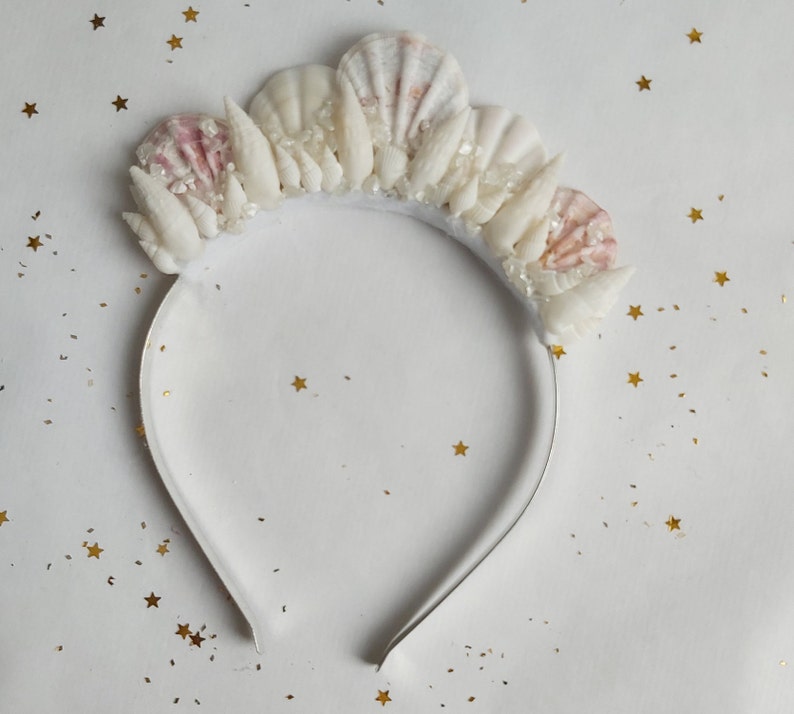 Mermaid shell crown, delicate mermaid tiara, sea crown image 6