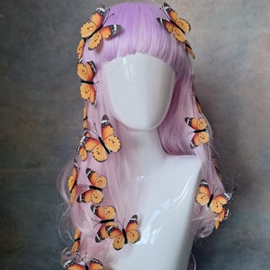 Set of monarch butterfly hair clips image 8