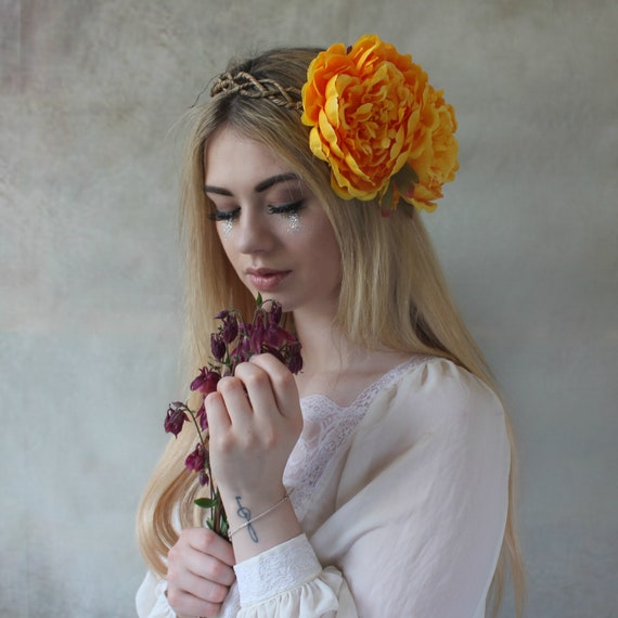 32 Best Peony Floral Crowns ideas  floral crown, flowers in hair, wedding