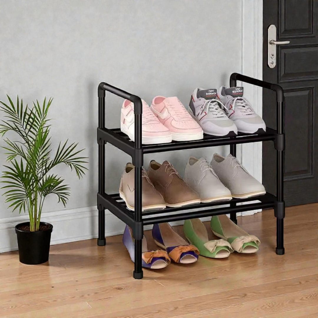 Shoe Rack Elevated Modern Metal Shoe Rack | Elevated Multi-layer Shoe Organizer for ...