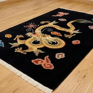 Hand Tufted Striped Wool Rug Brown Linear Pattern Modern Minimalist Area Carpet Home