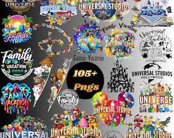 Universal Studios 2026 Trip PNG Bundle | Family Vacation 2026 | Universal studio Png | Digital Download