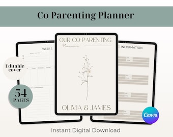 Co Parenting Planner Printable | Coparenting Schedule + Parenting Schedule | Custody Tracker & Visitation Log | Shared Expenses