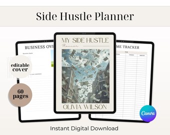 Side Hustle Project Planner Printable PDF | Business Planner, Tracker & Checklist for Small Business