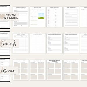 Funeral death plan digital planner template