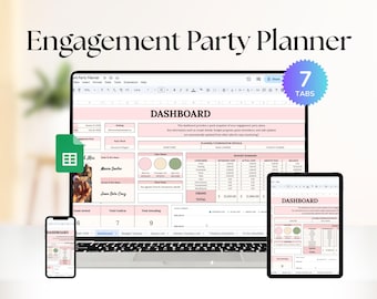 Engagement Party Planner | Budget & Guest Tracker | She Said Yes Event Planner | Digital Download