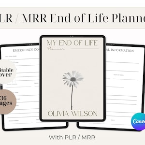 PLR end of life planner editable PDF
