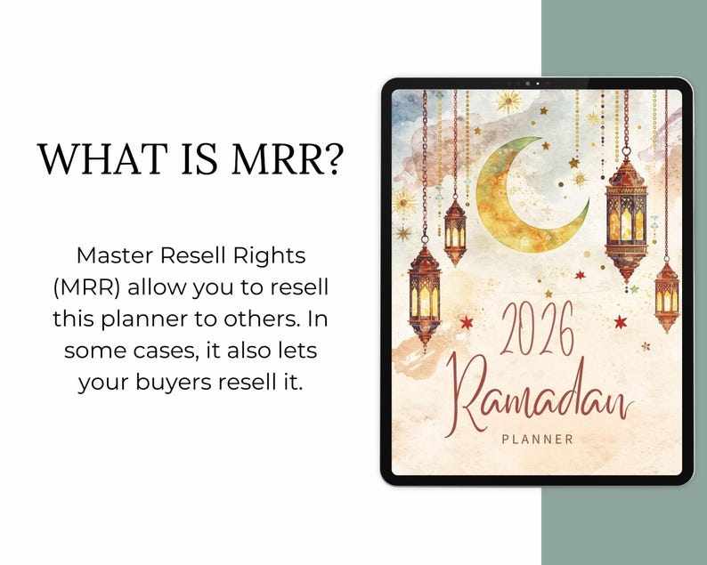 Printable Ramadan planner for passive income