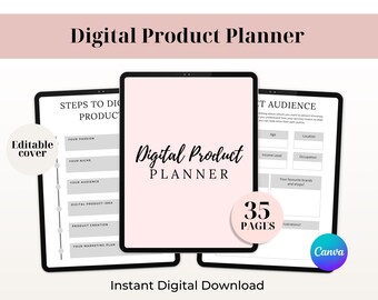 PLR / MRR Digital Product Planner | Product Launch Planner, Canva Editable, Digital Product Guide, Printable Planner PDF 2026