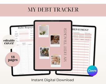 Debt Tracker Printable | Canva Editable Payment Log (Digital Download)