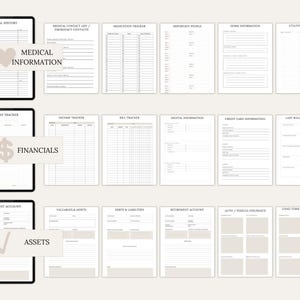 Emergency binder editable planner PDF
