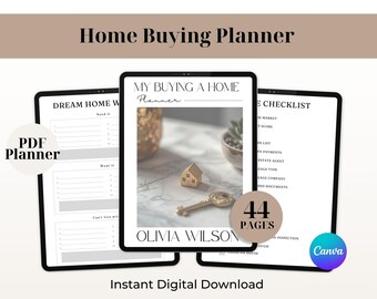 New Home Buyer Printable Planner | Buying House Planner, Moving Checklist & Home Buying Tracker