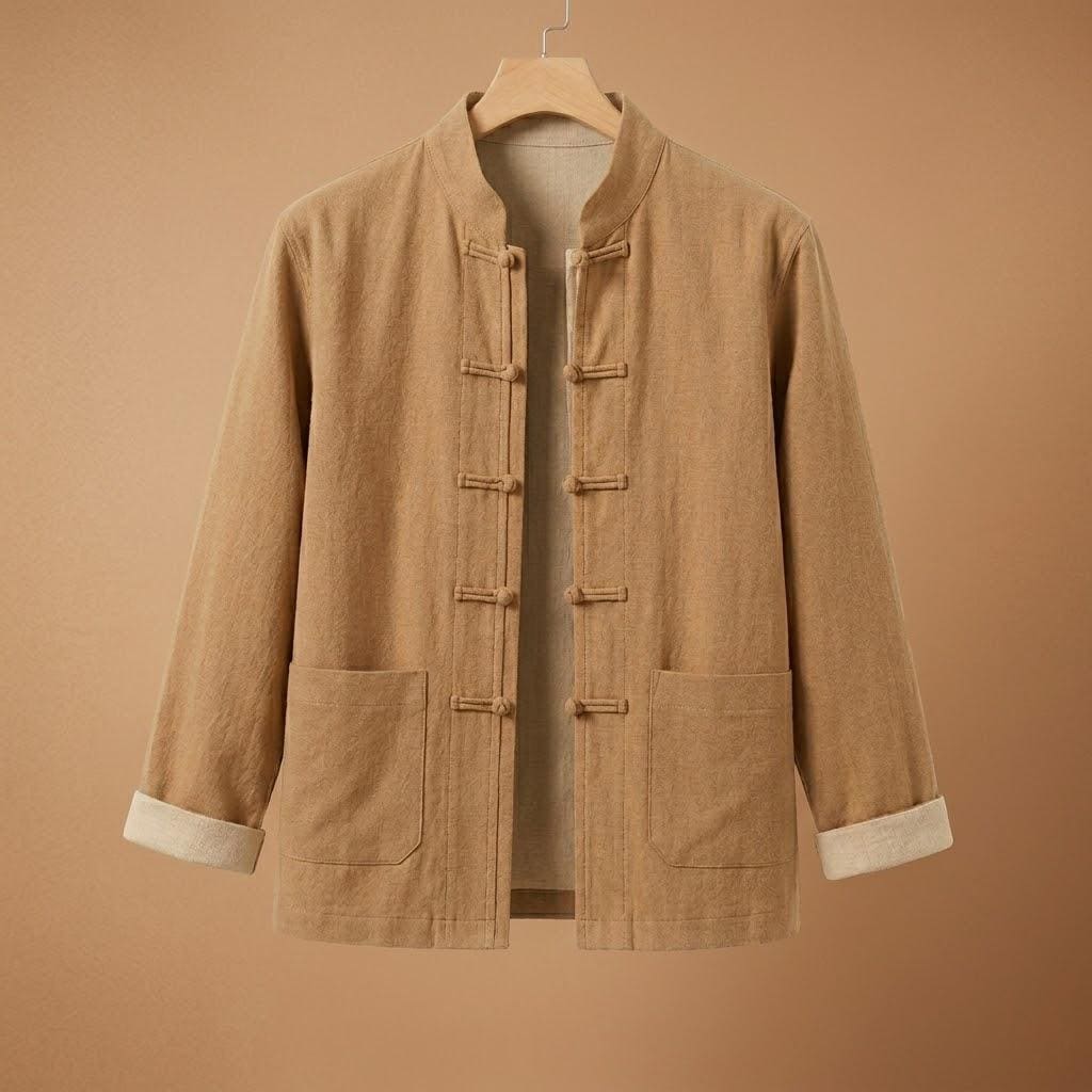 ジャケット・アウター HAVERSACK cotton/linen China jacket L Chinese Linen Jacket - Etsy