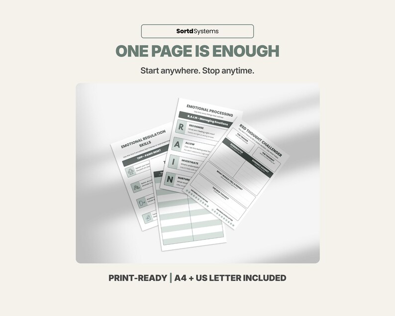 ADHD Emotional Reset Pack | Printable Emotional Regulation Tools | Calm ...