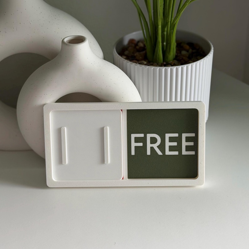Desktop Status Sign 3D Printed Desk Status Sign | in a Meeting / Free, Modern Office - Etsy