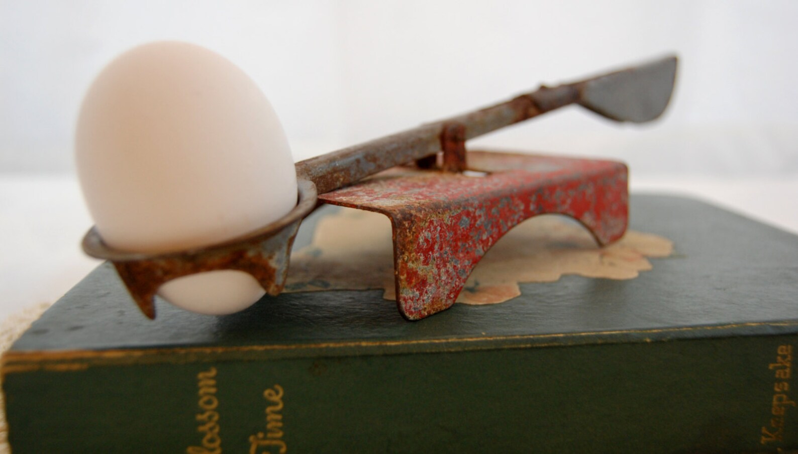 Vintage Egg Scale Vintage Rusty Shabby Egg Scale from The Etsy