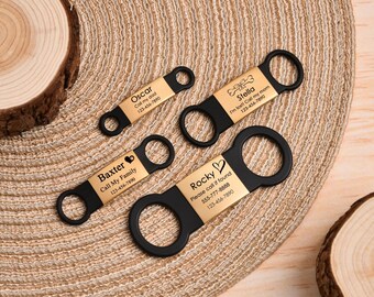 Custom Silent Dog Tag for Collar, Stainless Steel Pet ID Tag, Engraved Name & Number, Waterproof Pet Accessory