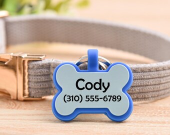 Personalized Dog Tags for Pets Silicone Dog Tag Dog Name Tags Dog ID Tags Engraved with Text