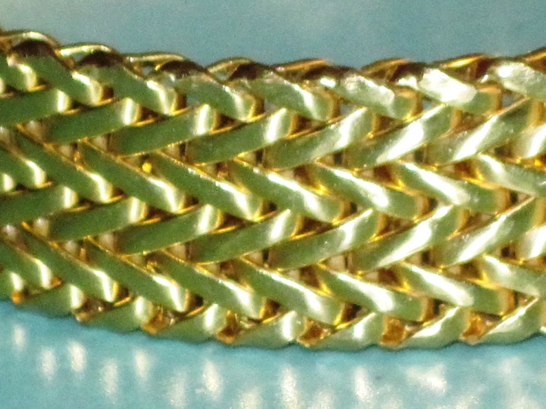 Vintage Handmade signed Rhythm 1970s 12K GF Hinged ID Bracelet