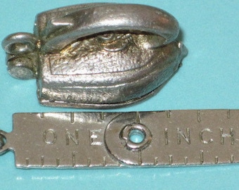 Vintage 1960s  UK Sterling Silver Movable Mechanical IRON Charm Opens