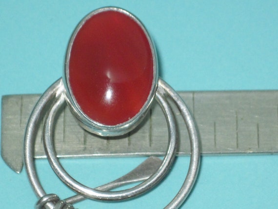Vintage Taxco Mexico Sterling Silver CARNELIAN Fr… - image 4