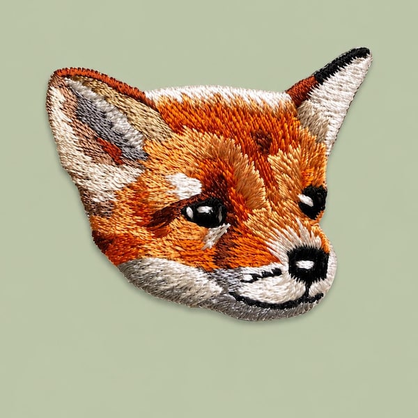 Embroidered Fox Iron On Patch | Woodland Animal Iron-On Applique