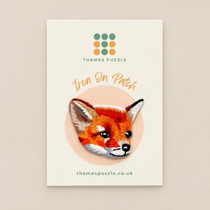 Embroidered Fox Iron On Patch | Woodland Animal Iron-On Applique