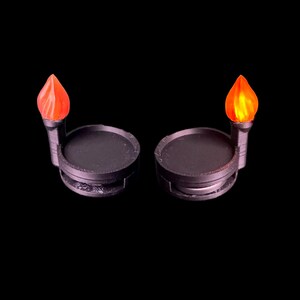 DragonLock Dungeon LED Torch Base – Tabletop RPG Terrain, 28mm Scale