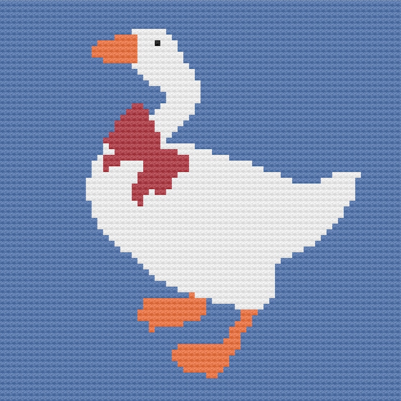 Untitled Goose Game Bow Cross Stitch Pattern Etsy